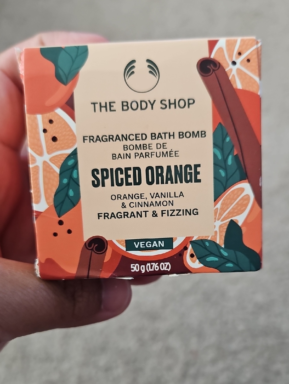 The Body Shop Spiced Orange Fragranced Bath Bomb - Orange & Green